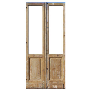 Pair of Antique 44″ French Double Doors, Early 1900’s