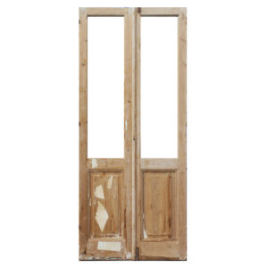 Antique Pair of Salvaged 43″ French Double Doors, Early 1900’s