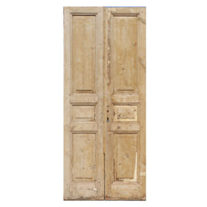 Reclaimed Pair of 39″ Salvaged Solid French Doors