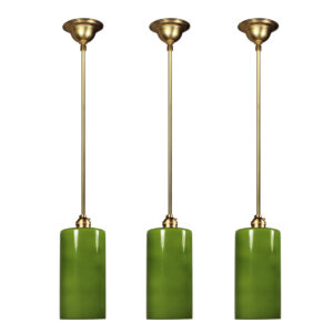 Mid-Century Modern Pendant Lights with Cylindrical Glass Shades, Sweden