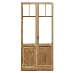 Pair of Reclaimed 44″ French Double Doors, Early 1900’s