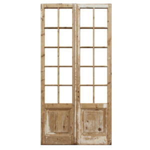 Antique Pair of Salvaged 46″ French Double Doors, Early 1900’s