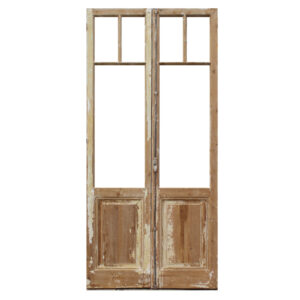 Pair of Salvaged 43″ French Double Doors, Early 1900’s