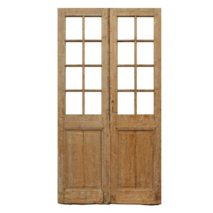 Antique Pair of Reclaimed 48″ French Double Doors, Early 1900’s