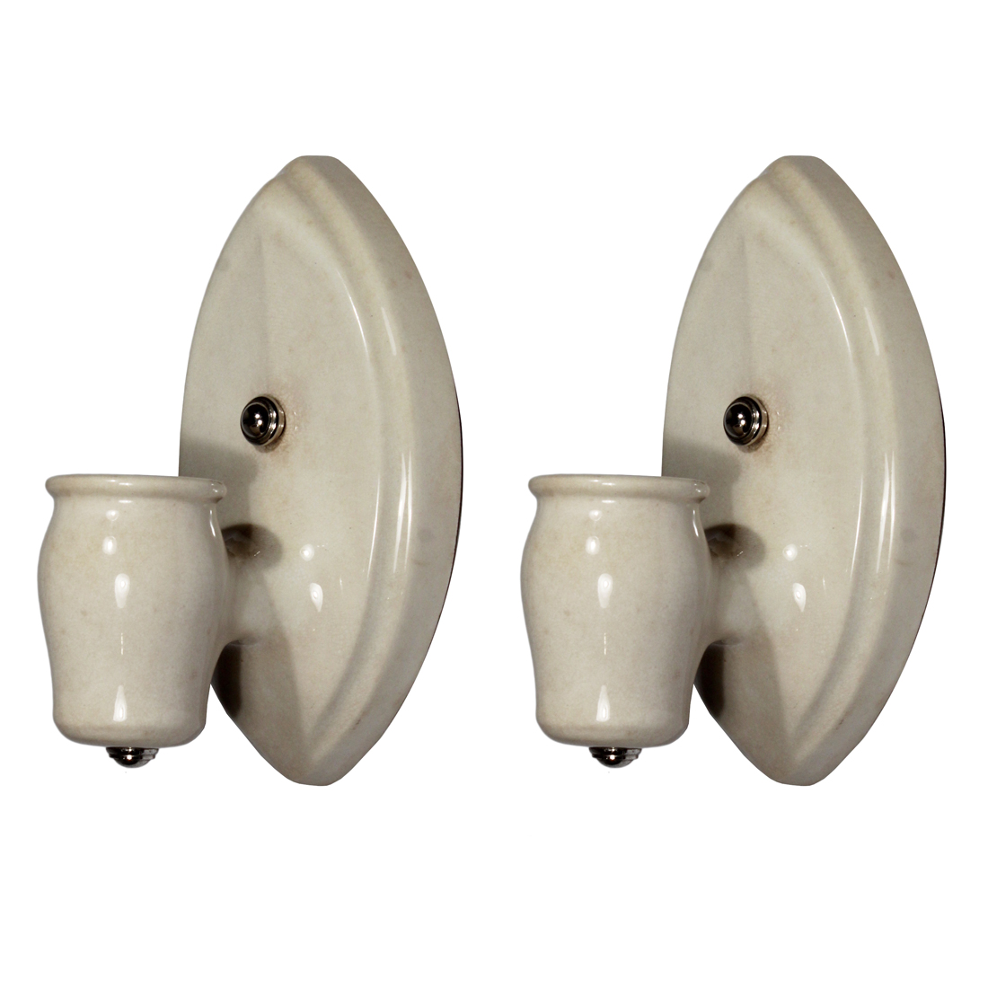 Porcelain Bathroom Sconce Pair Antique Lighting