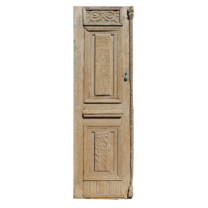 Antique 33″ French Colonial Door with Carved Panels, Late 1800’s