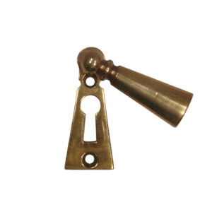 Antique Cast Brass Swinging Keyhole Escutcheons
