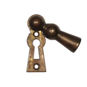 Cast Brass Swinging Keyhole Escutcheons, Antique Hardware