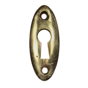 Antique Cast Brass Keyhole Escutcheon by Yale