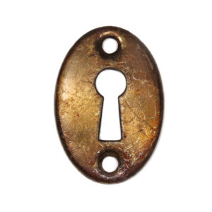 Antique Keyhole Escutcheons, Brass
