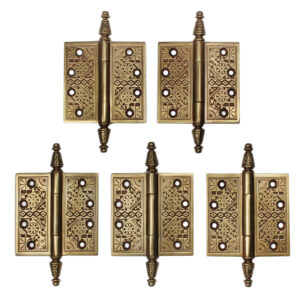 Matching Antique 4″ Eastlake Hinges in Cast Brass