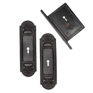 Matching Antique Pocket Door Hardware Sets for Single Doors, Early 1900’s