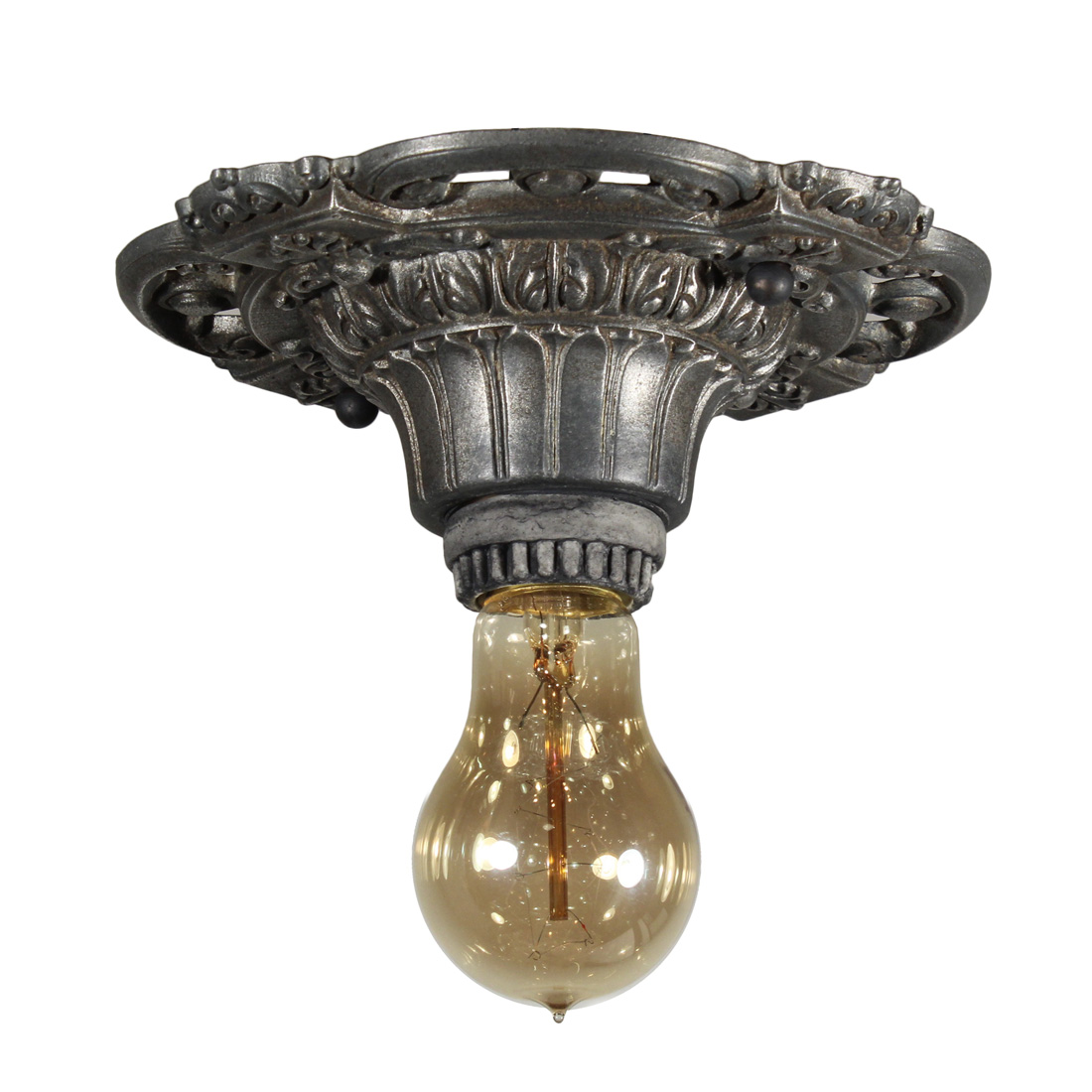 Bare bulb flush shop mount