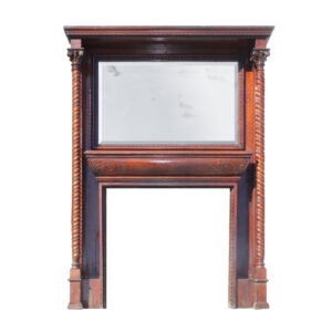 Reclaimed Fireplace Mantel with Mirror, Early 1900’s