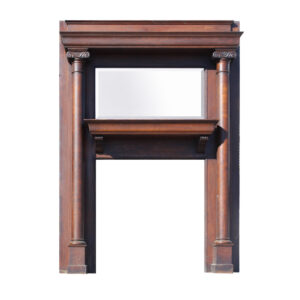 Antique Fireplace Mantel with Beveled Mirror