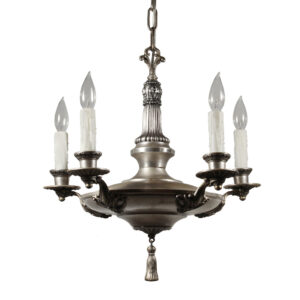 Antique Neoclassical Silver Plate Chandelier c.1910