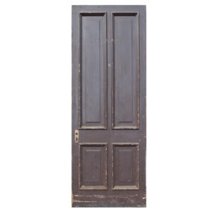 Reclaimed 33″ Antique Solid Wood 4-Panel Door, Late 1800’s