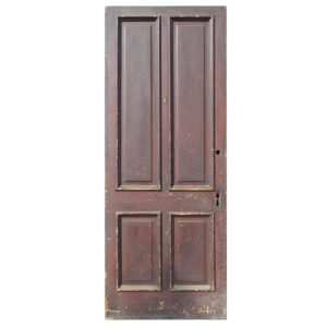 Salvaged 33″ Solid Wood 4-Panel Door, Antique Doors
