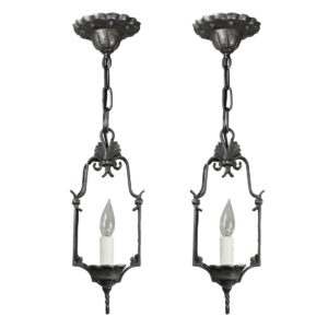 Matching Antique Tudor Chandeliers, Early 1900s