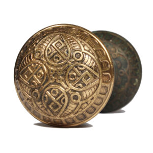 Antique Brass Eastlake Doorknob Set by Norwalk, c. 1885
