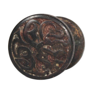 Antique Cast Bronze Mallory & Wheeler “Arabic” Doorknob Set, c. 1890