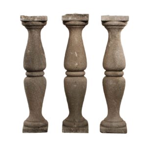 Antique Carved Sandstone Balusters, Early 1900s