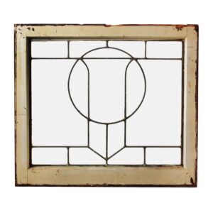 Antique Arts & Crafts American Leaded Glass Window