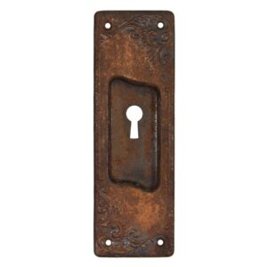 Antique â€œLyonsâ€ Pocket Door Plates by US Steel Lock Company