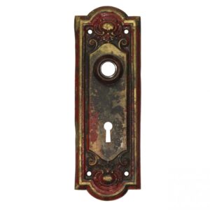 Antique Neoclassical Door Plates with Volutes, c. 1910