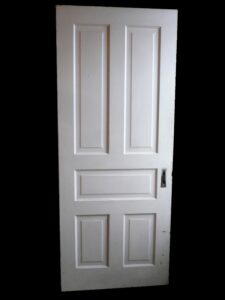 Antique Five-Panel Solid Wood Door