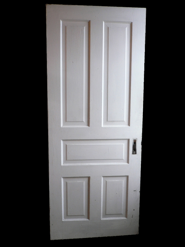Antique Five-Panel Solid Wood Door