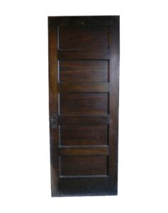 Antique Five-Panel Solid Wood Door, Stained Finish
