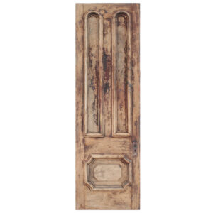 Salvaged 33” Door with Dual Arched Panels, Antique Doors