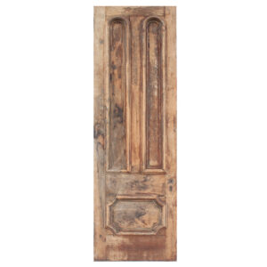 Antique 33” Salvaged Door with Dual Arched Panels, c. 1870