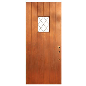 Salvaged 35″ Exterior Plank Door with Window