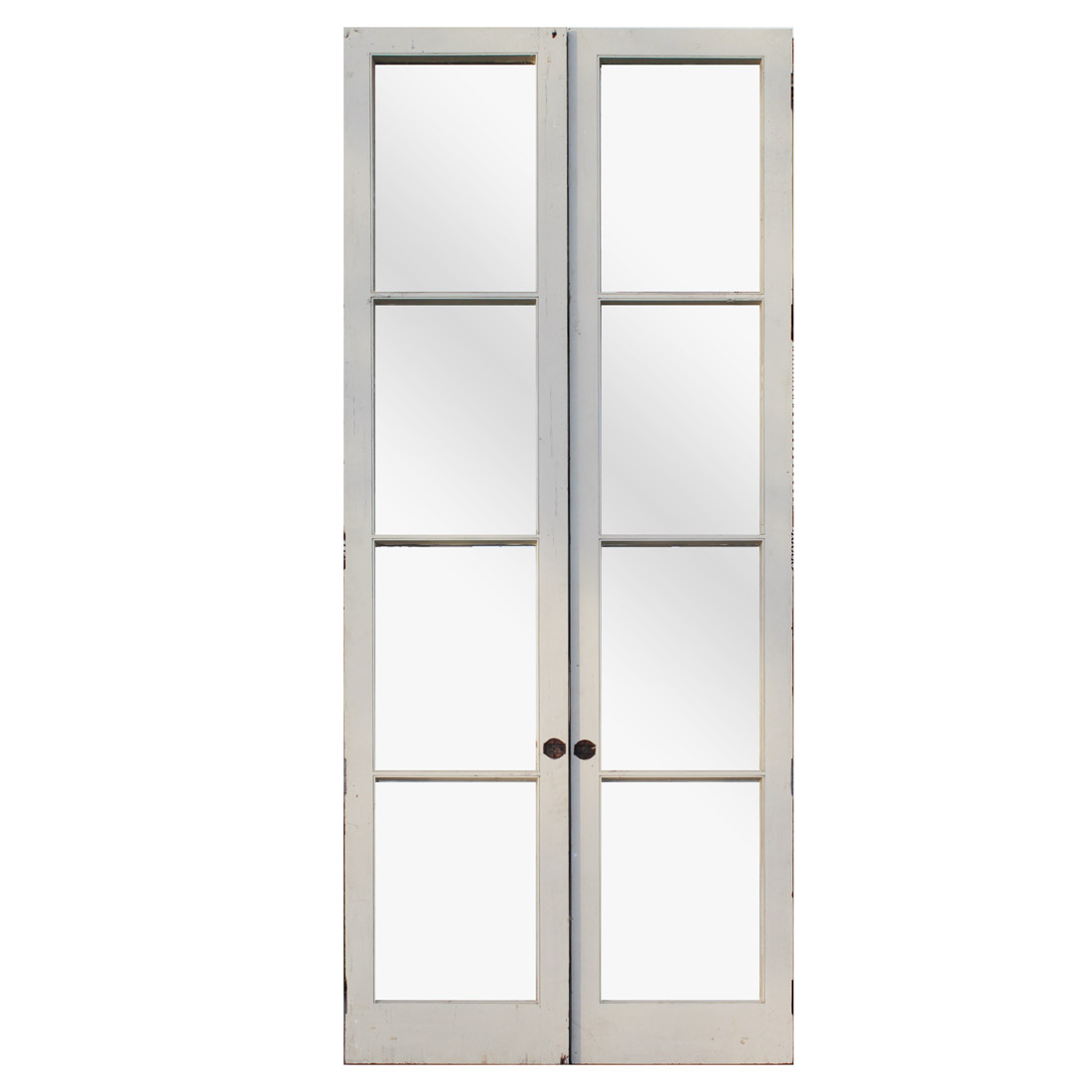 Pair of Antique Salvaged 47″ French Double Doors, Mahogany