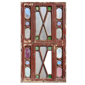 Large Antique Stained Glass Window, Late 1800s