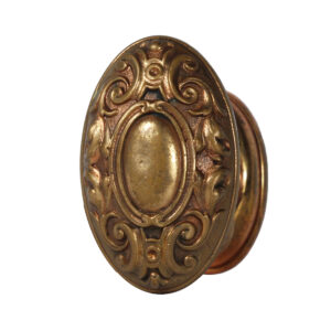 Antique Bronze Exterior Oval Door Knob Set