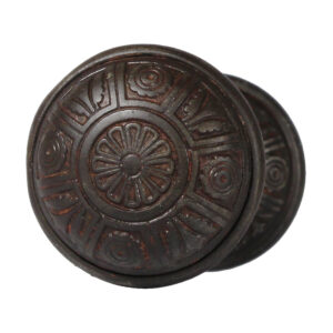 Antique Iron Doorknob Set by Lockwood, c. 1884