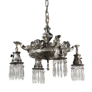 Antique Neoclassical Chandelier with Prisms, Niesco