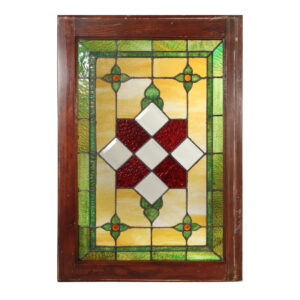 Antique American Stained Glass Window, Early 1900s