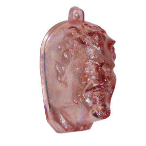 Vintage Pink Carnival Glass Shade by Fenton, Greek God Pan