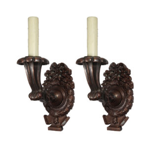 Antique Georgian Style Sconce Pair, E.F Caldwell Attributed