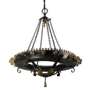 Substantial Antique Two-Tone Theater Chandelier, Early 1900’s