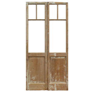 Antique Pair of Reclaimed 43″ French Double Doors, c. 1900