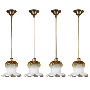 Matching Vintage Mazzega Murano Pendant Lights