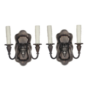 Pair of Antique Double-Arm Sconces, Early 1900’s