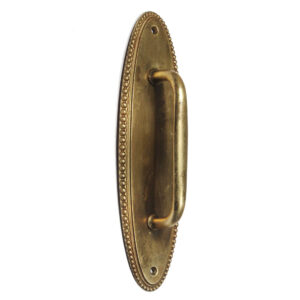 Antique Brass Oval Door Handle, Early 1900’s