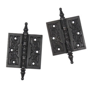 Matching Pairs of Antique Decorative Cast Iron 3.5″ Hinges, c. 1880