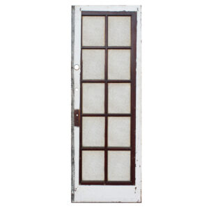 Salvaged 30” Antique Divided Light Door, Florentine Glass